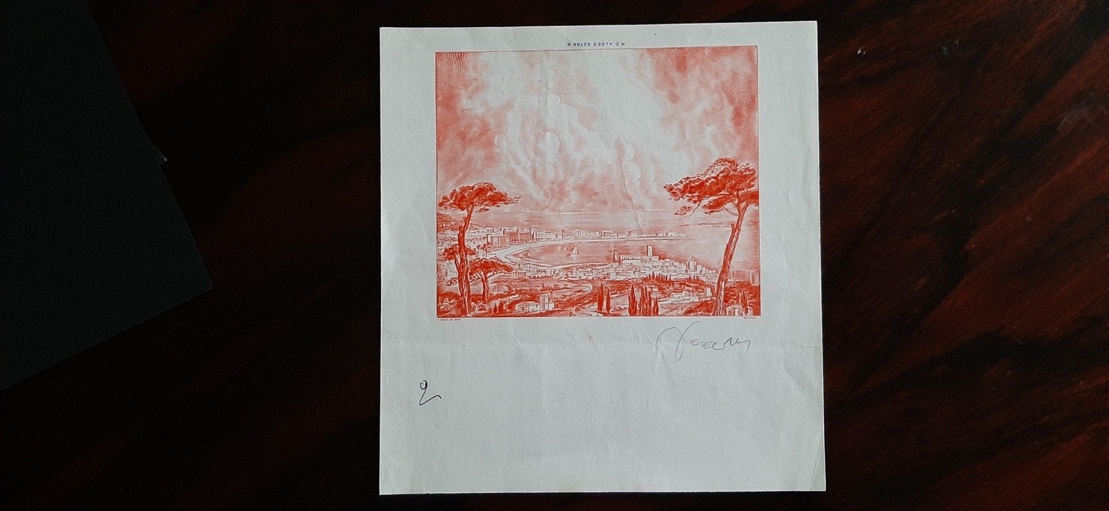 Frankrijk. Algarije Proefdruk Gesigneerd., Antiek en Kunst, Ophalen of Verzenden