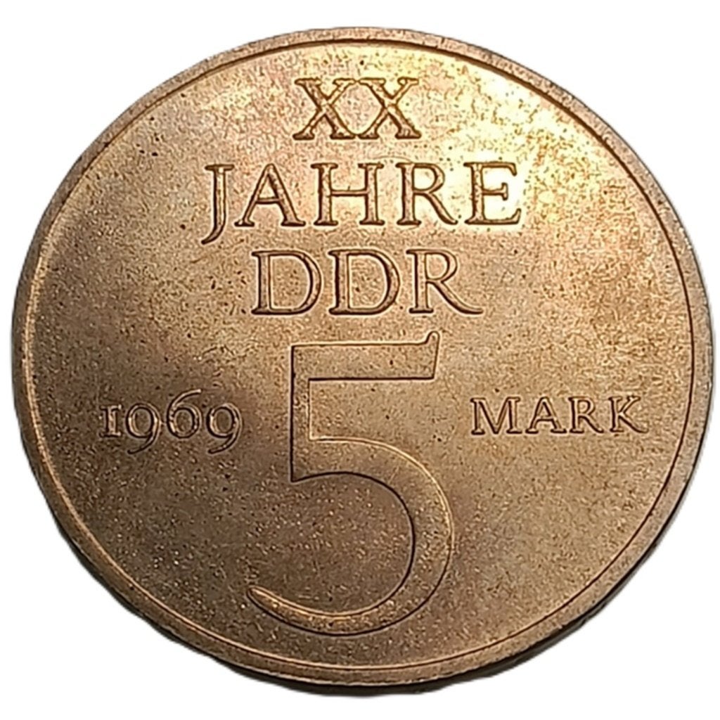 DDR 5 mark 1969, Verzenden, Duitsland, Losse munt
