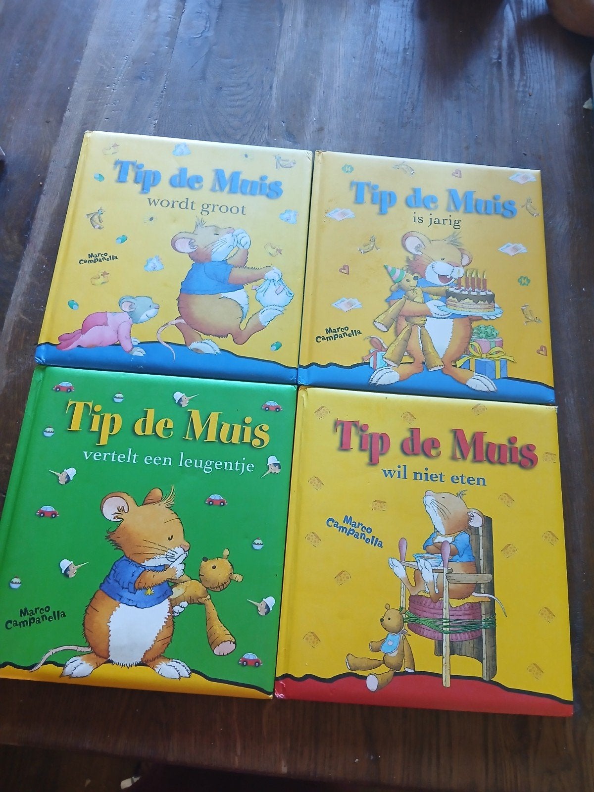 Set van 4 Tip de Muis boeken - Marco Campanella, Boeken, Gelezen, Fictie algemeen, Jongen of Meisje, Ophalen of Verzenden