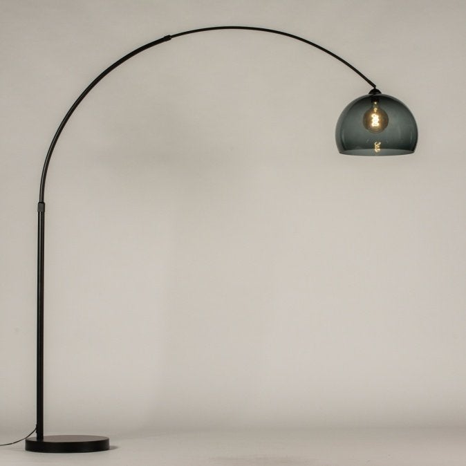 vloerlamp booglamp max H 225 eettafel hoekbank bank lamp, Ophalen of Verzenden, Nieuw, Metaal, 200 cm of meer