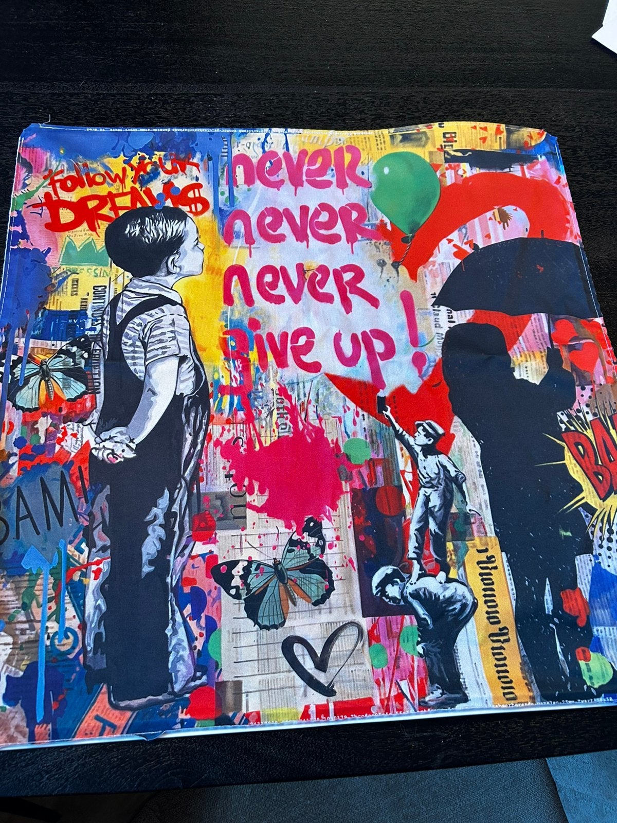 Banksy Hommage Wisseldoek werk aan de muur, Ophalen of Verzenden
