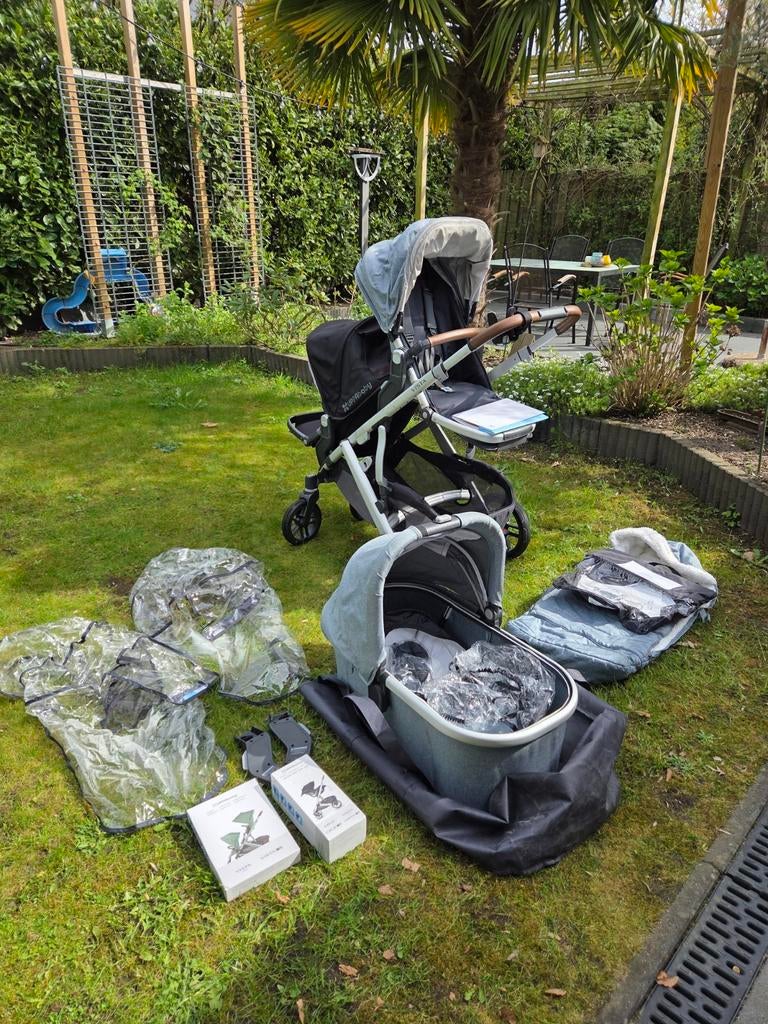 Uppababy Vista V2 duo/kinderwagen. VASTE PRIJS 600eu, Gebruikt, Combiwagen, Verstelbare duwstang, Ophalen