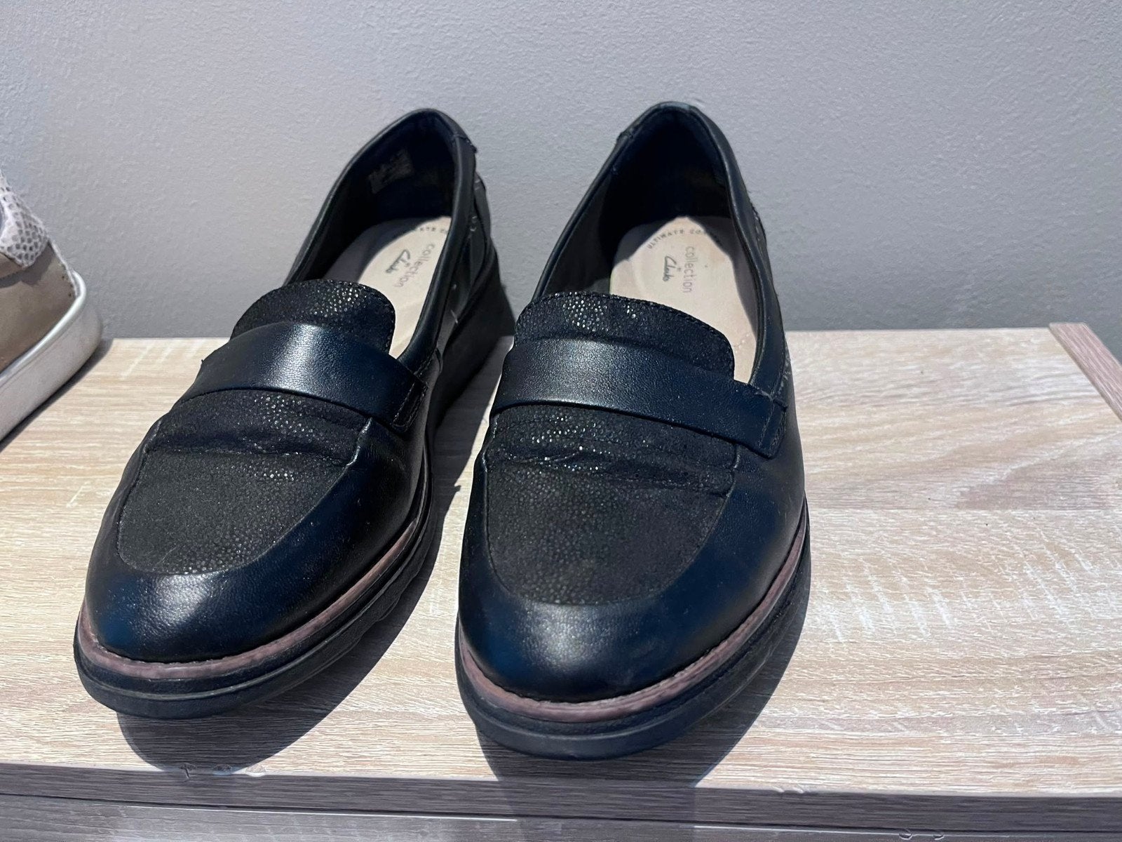 Clarks loafers 40,5 leer, Ophalen, Zo goed als nieuw, Bruin, Loafers