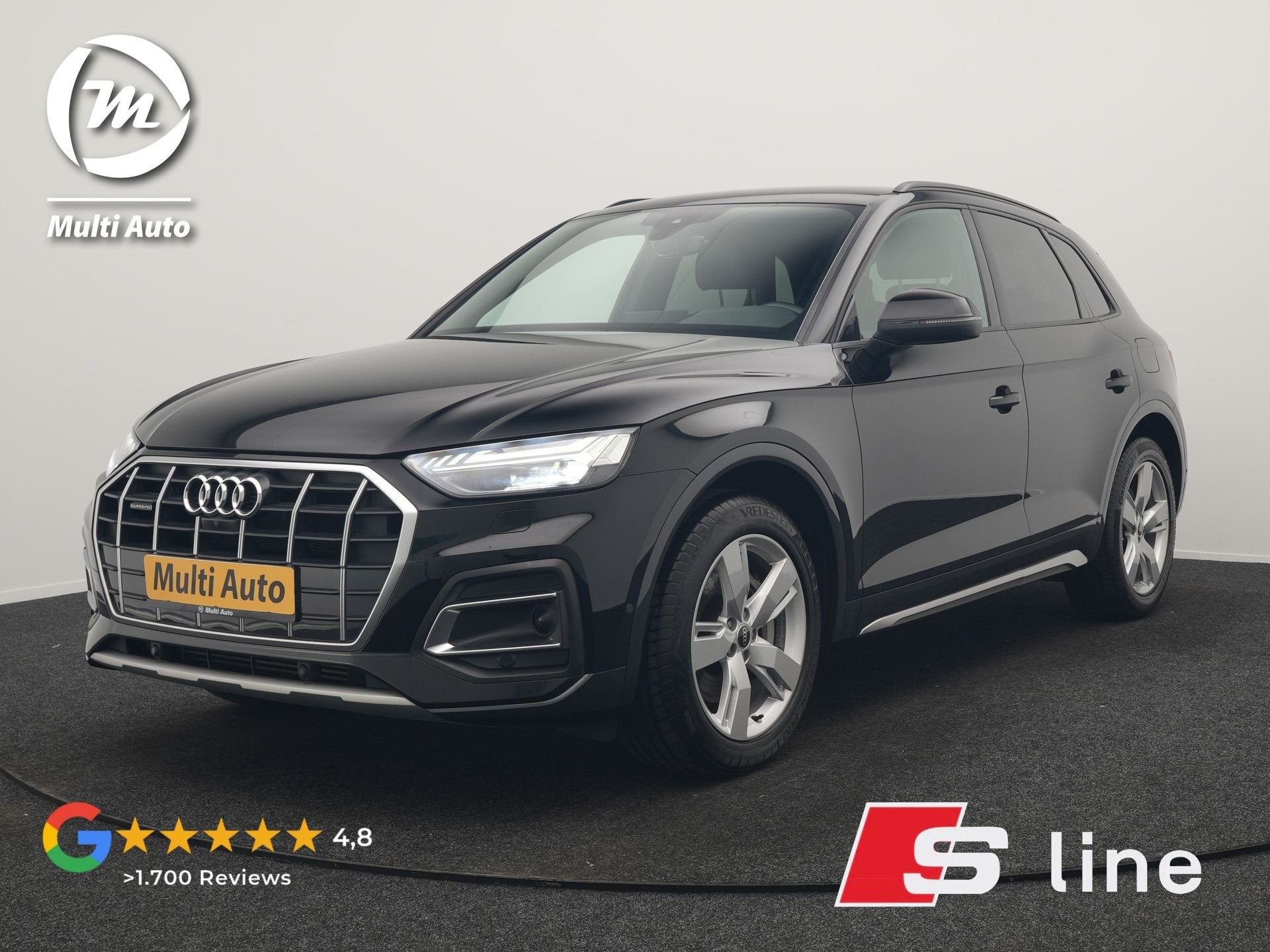 Audi Q5 50 TFSI e S Line FACELIFT PHEV 300pk Dealer O.H. | L, Auto's, Automaat, Dealer onderhouden, Gebruikt, Zwart