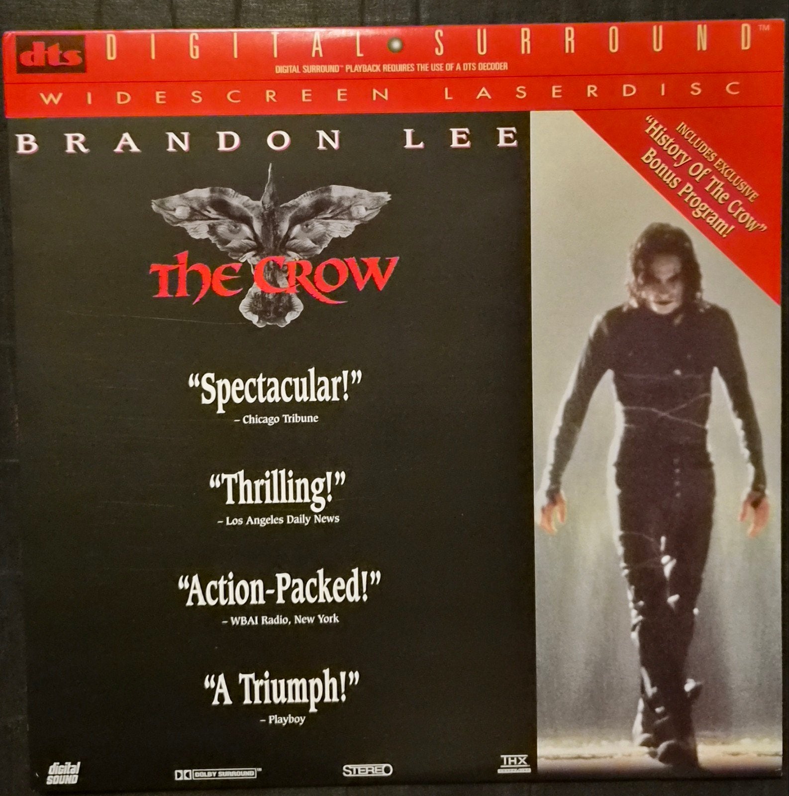 The Crow op Laserdisc DTS, Engels, Fantasy, Ophalen of Verzenden, Zo goed als nieuw