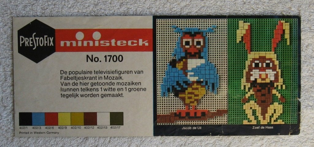 Ministeck strookje voorbeelden 6 Fabeltjeskrant figuurtjes, Hobby en Vrije tijd, Ministeck, Gebruikt, Overige typen, Verzenden