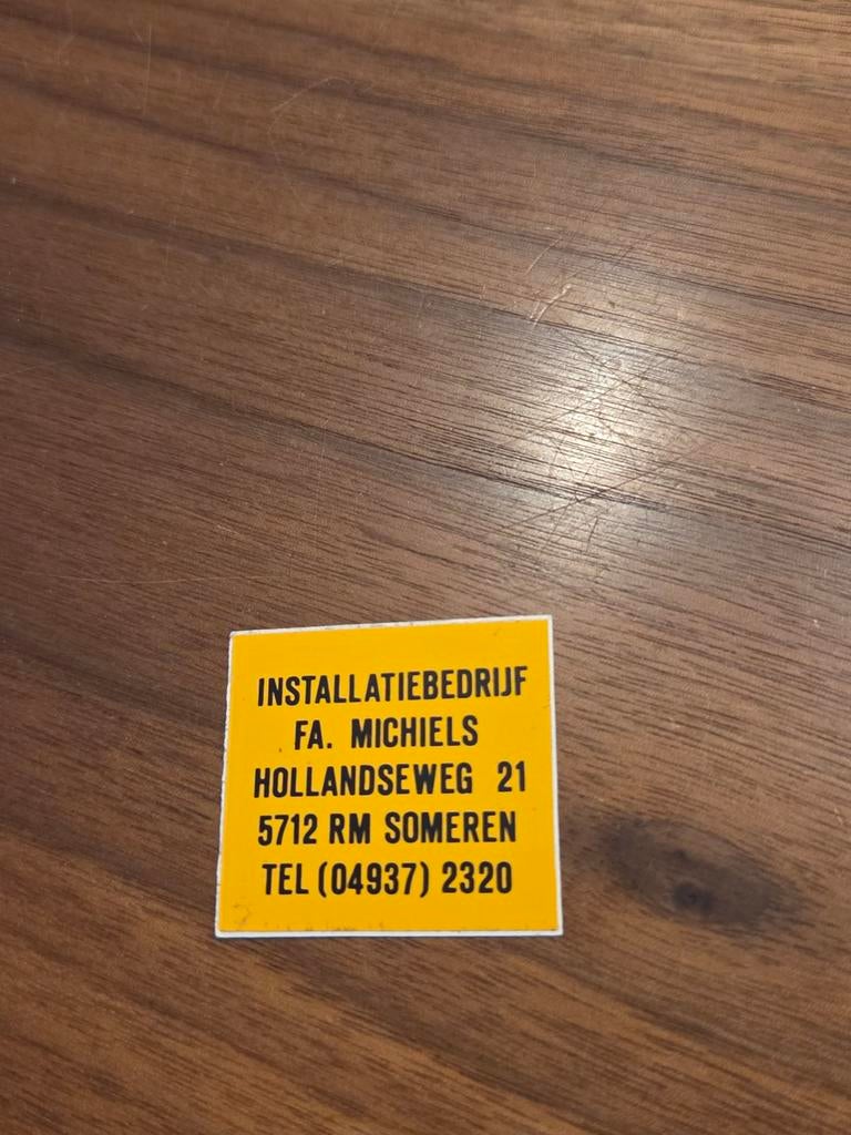 7125 Sticker Installatiebedrijf Fa. Michiels, Ophalen of Verzenden, Zo goed als nieuw