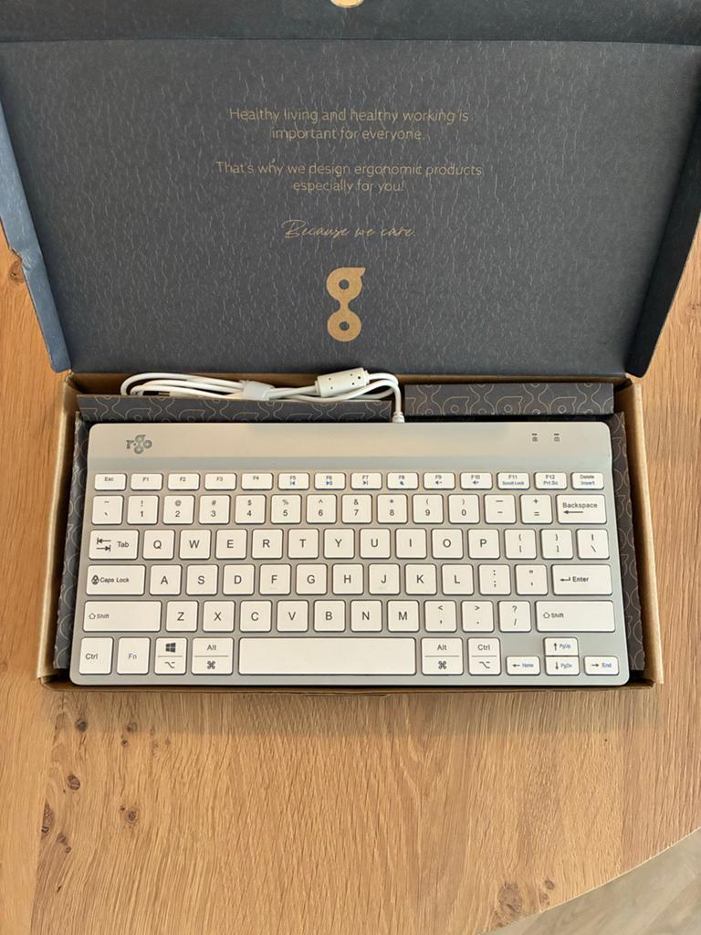 R-Go Compact Break Ergonomisch Toetsenbord QWERTY (US), Computers en Software, Toetsenborden, Info@rgo.nl, Ergonomisch, Rgo, Nieuw