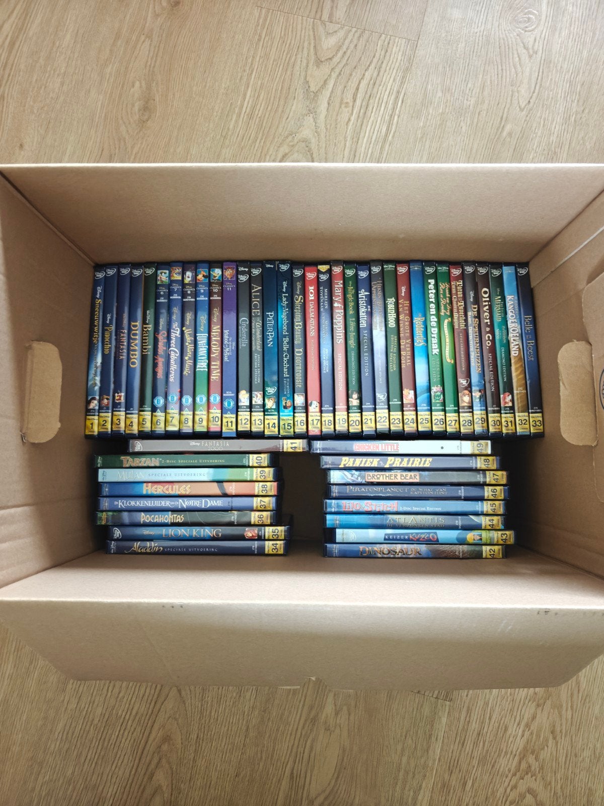 Grote collectie Disney films op DVD - Zo goed als nieuw, Animatie, Verzamelbox, Alle leeftijden, Nederlands