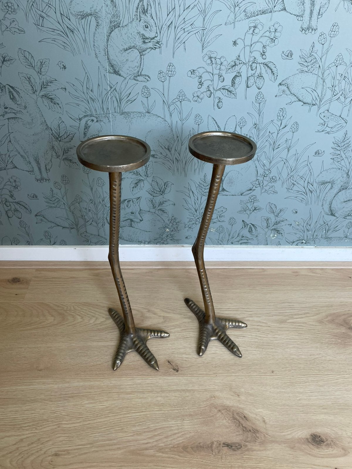 Unieke handgemaakte DekoCandle kandelaars Vogelpoot 42 cm, Ophalen, Nieuw, Kandelaar