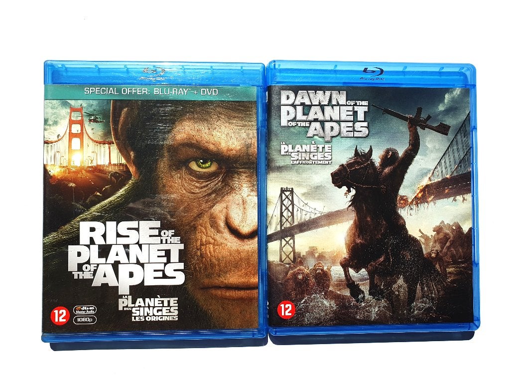 Rise + Dawn of the Planet of the Apes (3 disc), Cd's en Dvd's, Blu-ray, Ophalen of Verzenden, Zo goed als nieuw, Actie