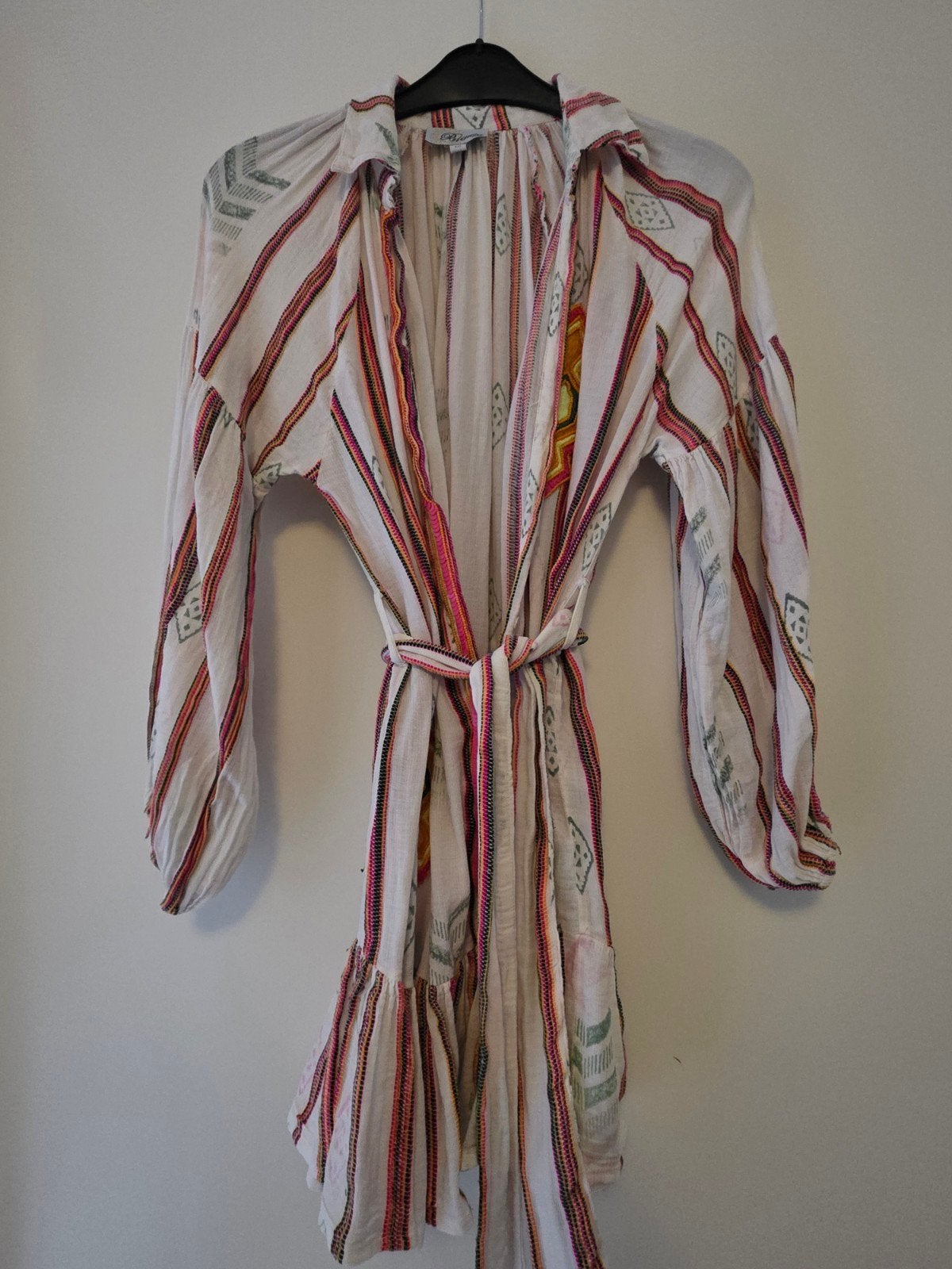 Zomerse Ibiza-stijl tuniekjurk met borduursels, Kleding | Dames, Jurken, Maat 38/40 (M), Wit, Ophalen of Verzenden, Zo goed als nieuw