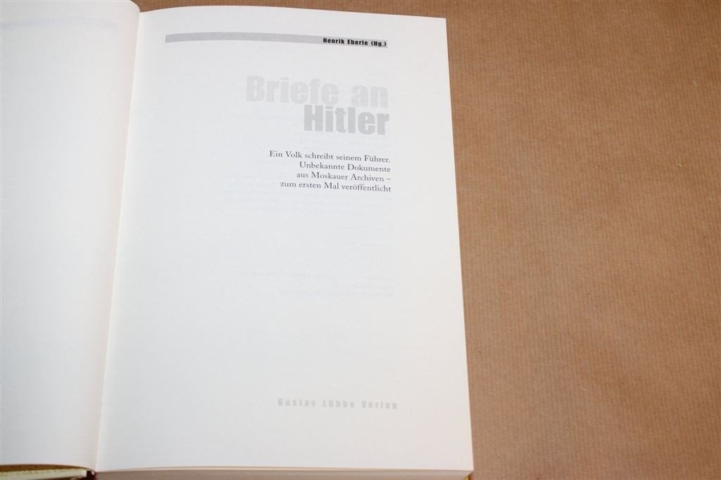 Briefe an Hitler — Onuitgegeven Moskouse Archieven, Ophalen of Verzenden, Tweede Wereldoorlog, Zo goed als nieuw, Overige onderwerpen