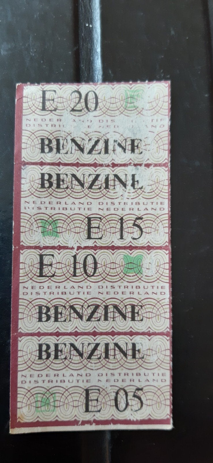 Oude Nederlandse Benzinebonnen - Distributiebonnen, Verzamelen, Ophalen of Verzenden, Gebruikt