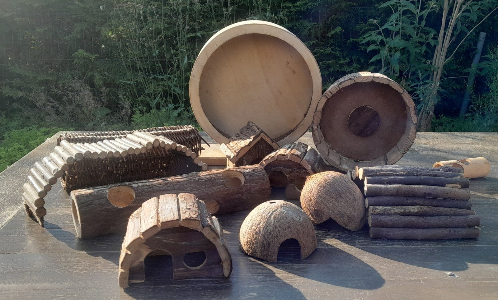 mooie houten hamster spullen, Dieren en Toebehoren, Ophalen of Verzenden, Gebruikt