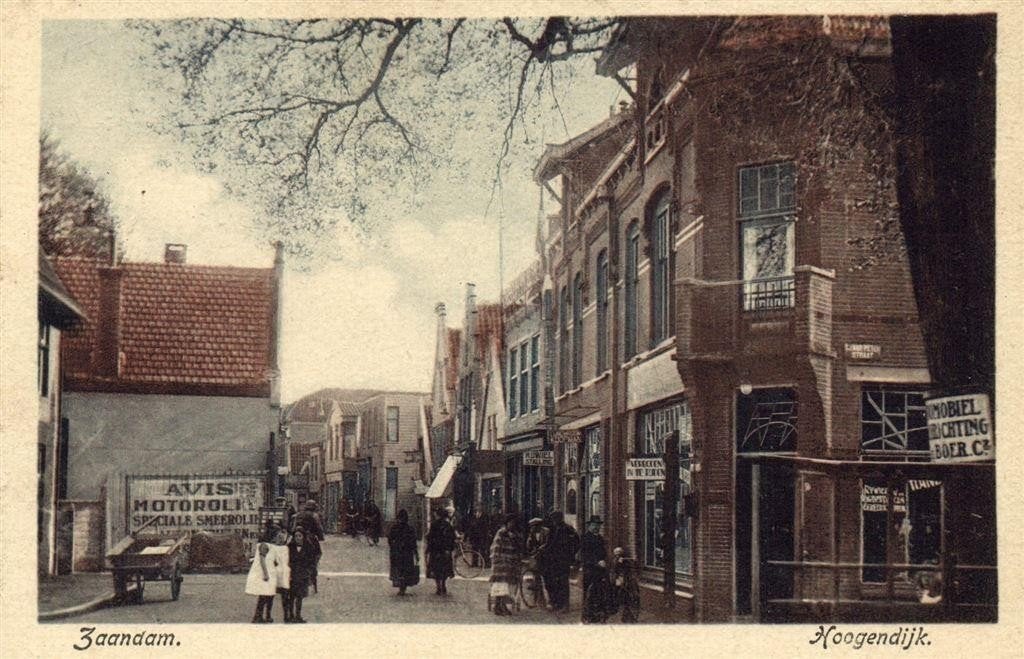 Zaandam. - Hoogendijk. - volk winkels - ongelopen, Verzenden, 1920 tot 1940, Ongelopen, Noord-Holland