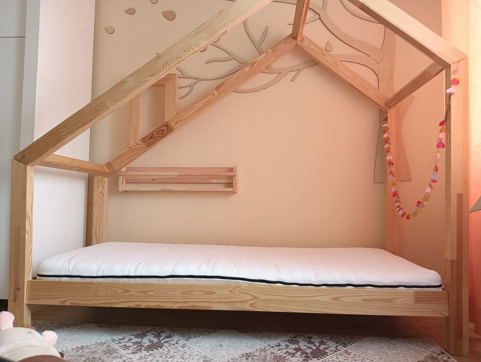 Peuterbed huisje 70x160, Kinderen en Baby's, Ophalen, Gebruikt, 70 tot 85 cm, 140 tot 160 cm