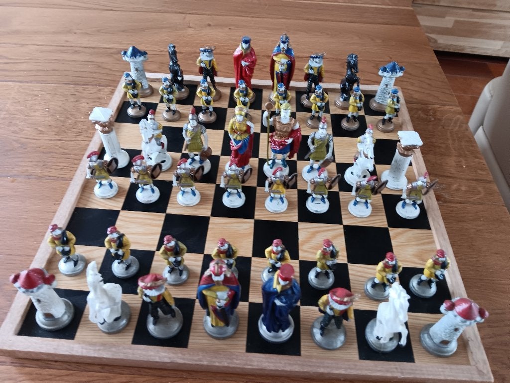 drie tinnen schaakspellen, Ophalen, Minder dan 500 stukjes, Zo goed als nieuw, Schaken
