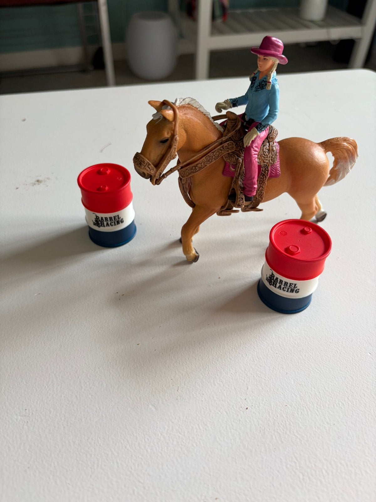 Schleich cowgirl set, Ophalen of Verzenden, Zo goed als nieuw