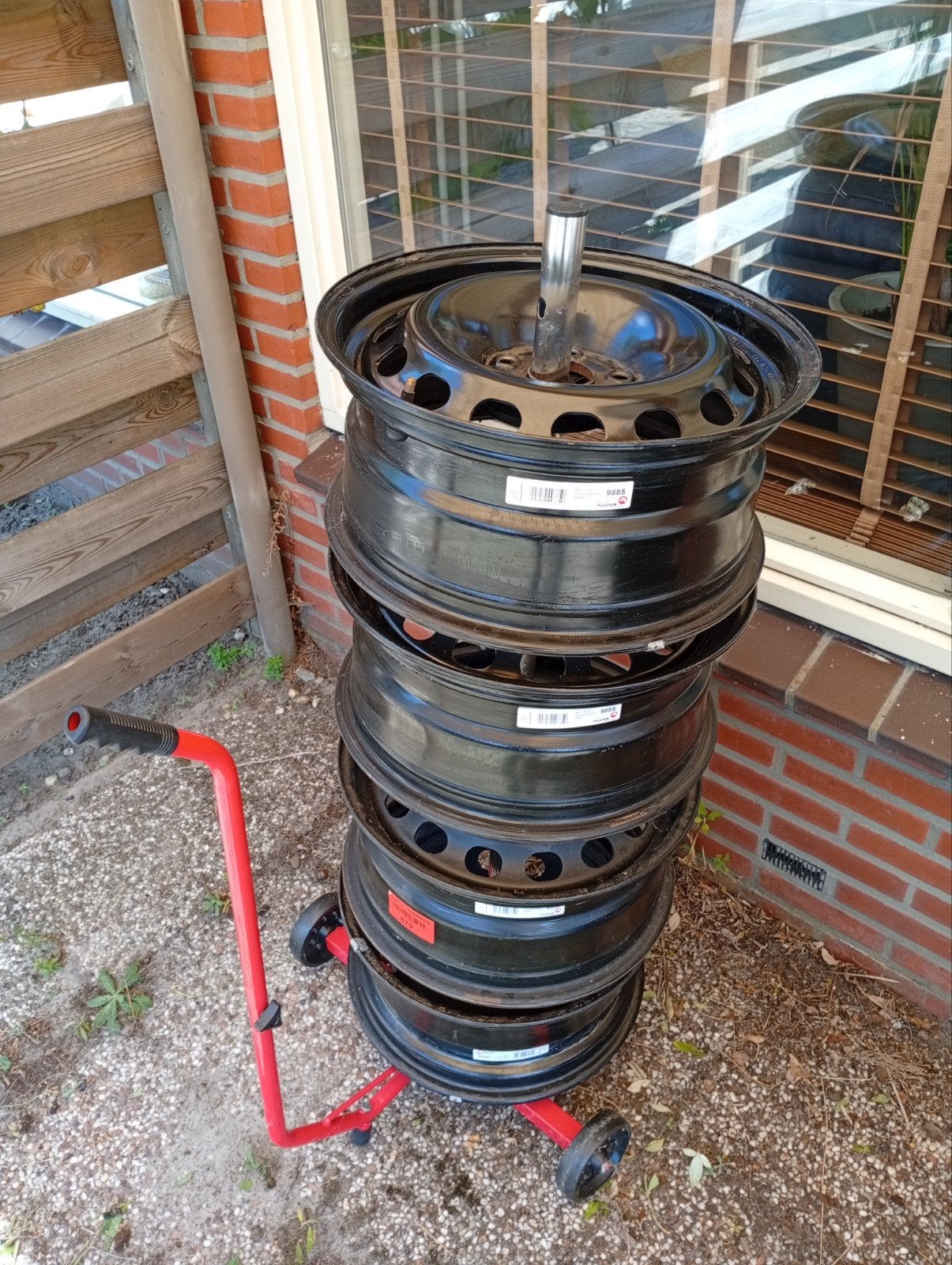 set stalen velg , 5 x 112 , 16" Audi , VW , Mercedes , Skoda, Ophalen of Verzenden, 16 inch, Winterbanden, Banden en Velgen