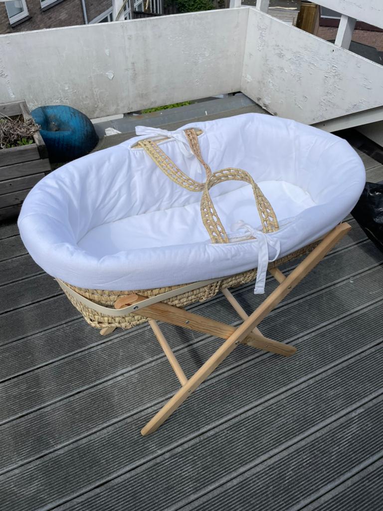 Moses wieg rieten mand, Kinderen en Baby's, Ophalen, Zo goed als nieuw, Wieg