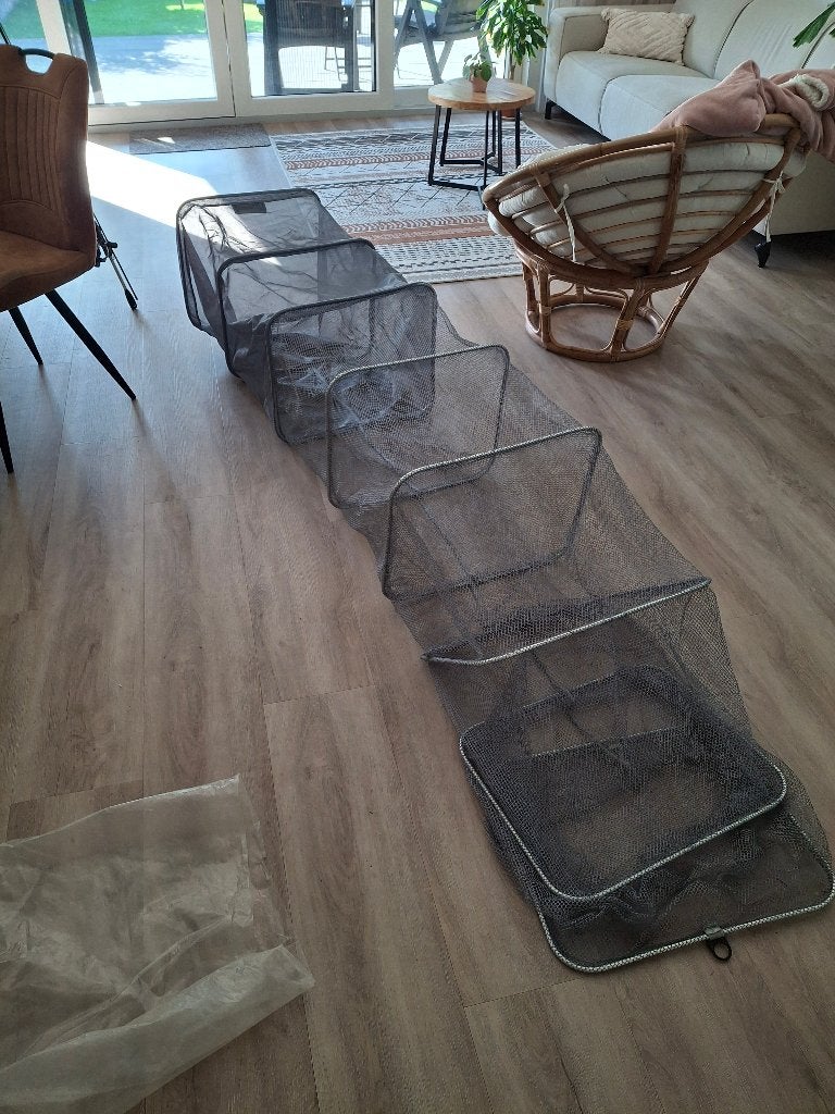 Groot leefnet 3 meter - 1 x gebruikt, Ophalen of Verzenden, Zo goed als nieuw, Net of Fuik