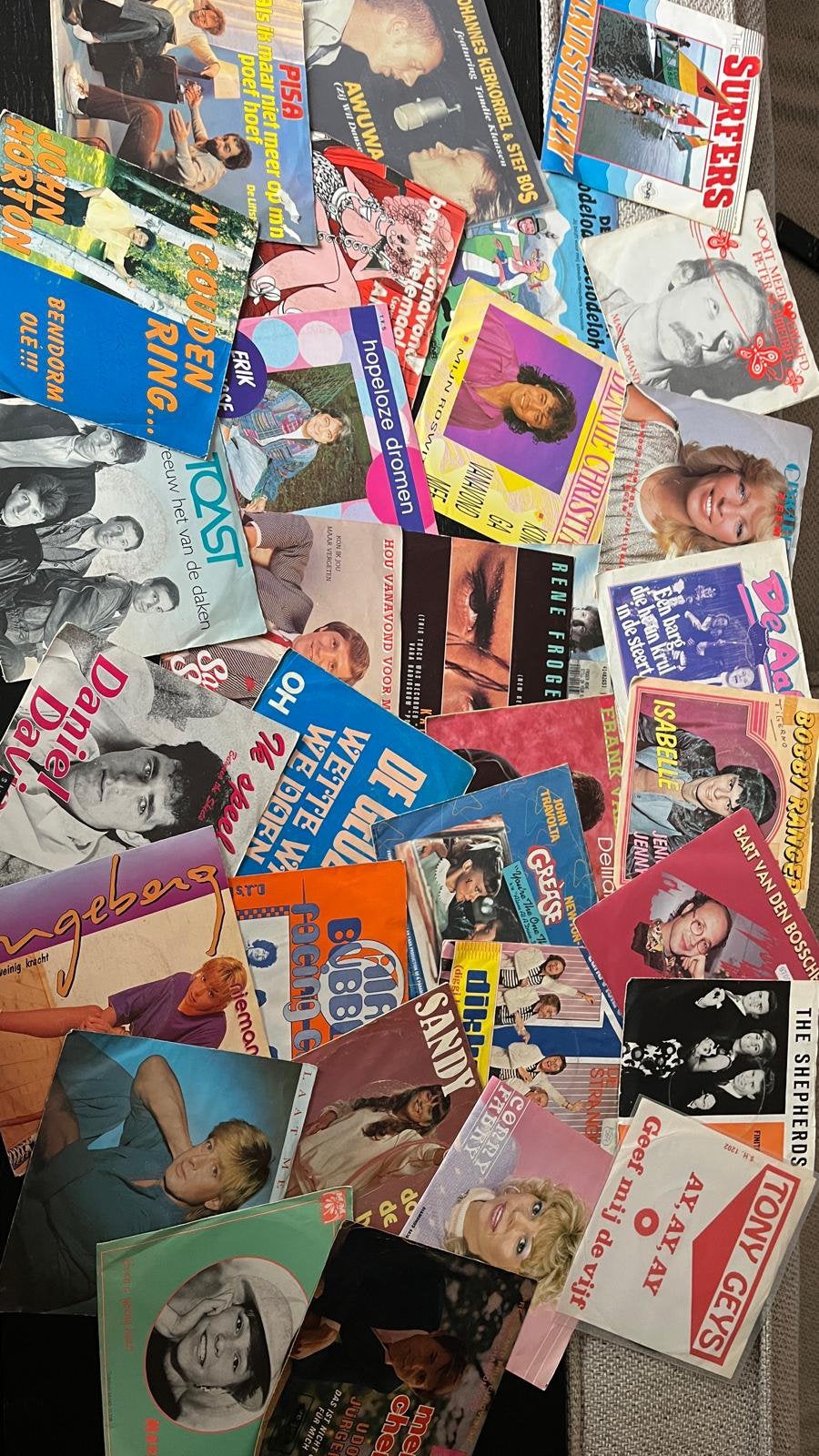 Partij vinyl singels vn nederlands talig, Gebruikt, Ophalen of Verzenden, Overige typen, 7 inch