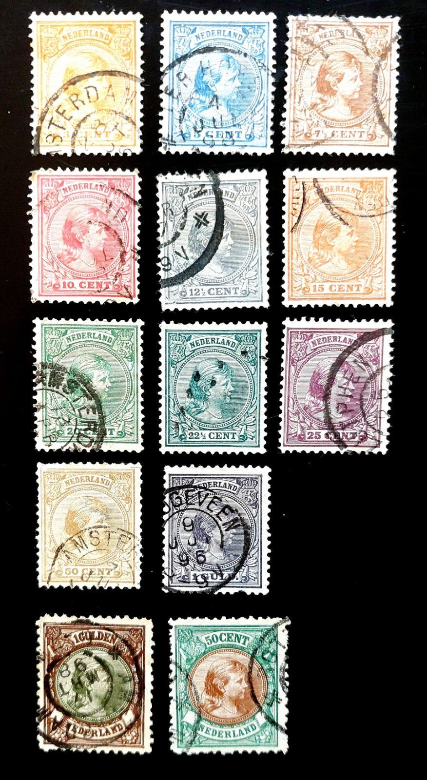 Koningin Wilhelmina 1891-1894 gebruikt., Ophalen of Verzenden, T/m 1940, Gestempeld