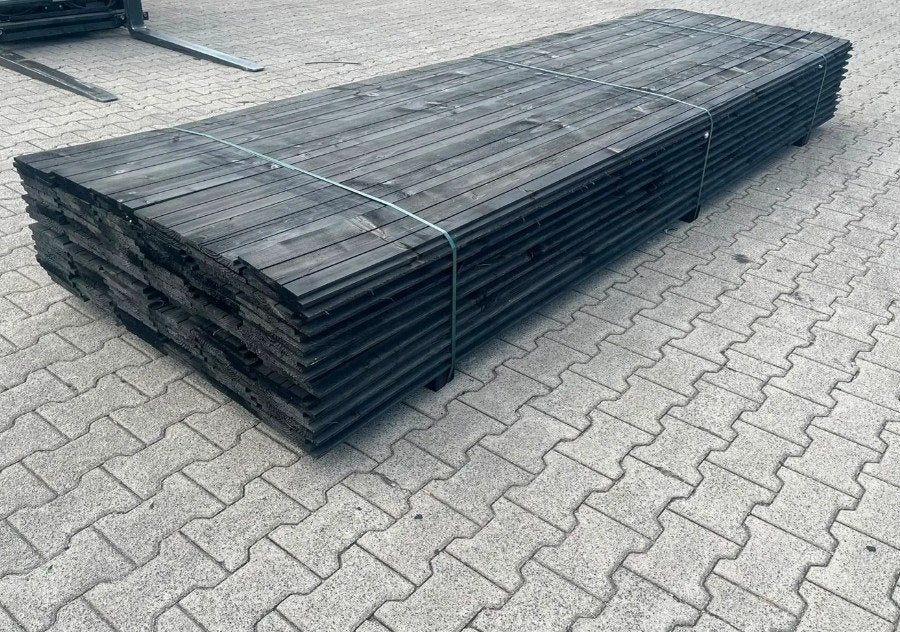 Zweeds Rabat 11/22x195x3600mm Zwart Gespoten (120 stuks), Ophalen of Verzenden