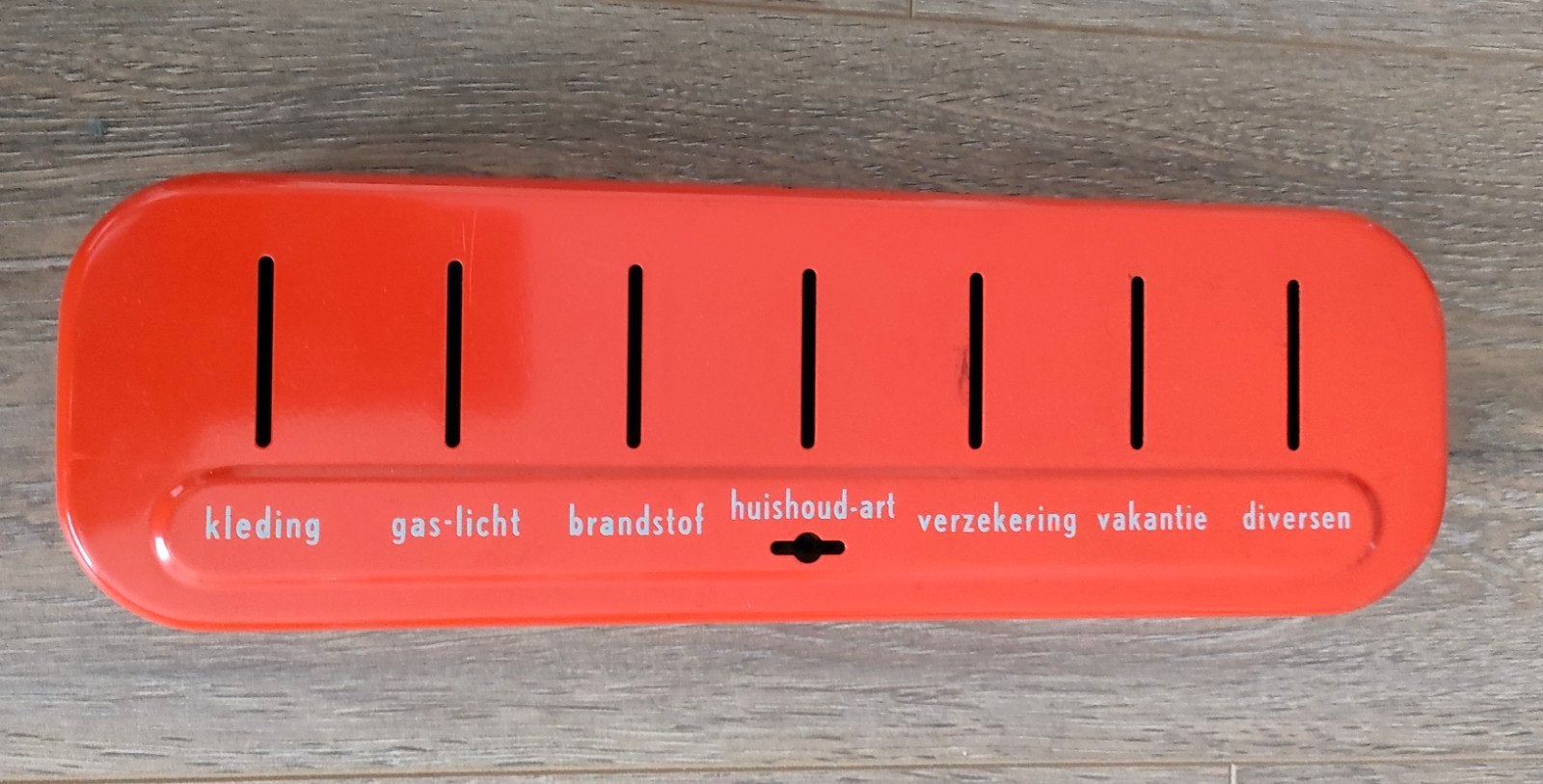 Vintage jaren '70 Brabantia oranje huishoud geld kistje., Verzamelen, Ophalen of Verzenden, Huis en Inrichting
