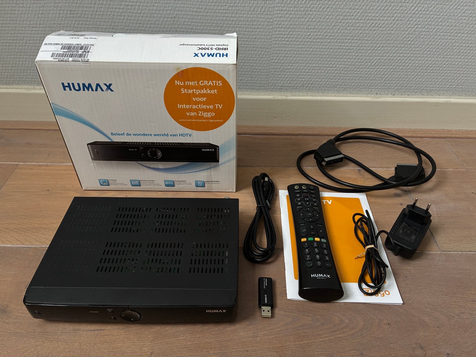 Humax iRHD-5300C Digitale HD Kabelontvanger Ziggo, Audio, Tv en Foto, Decoders en Harddiskrecorders, Ophalen of Verzenden, Gebruikt