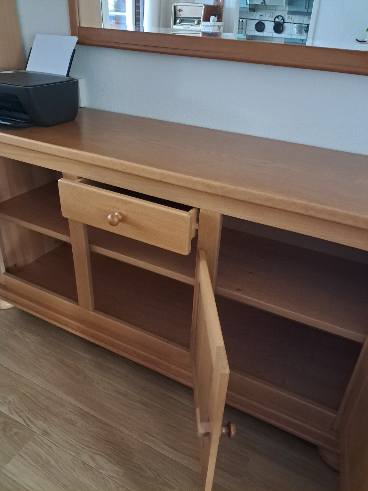 Licht eiken dressoir, Ophalen, Gebruikt, Overige typen, Minder dan 100 cm