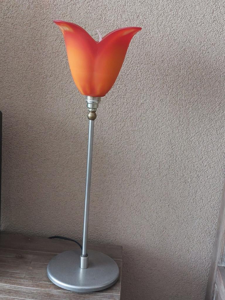 Pols Potten Tulp Vloer-en tafellamp Oranje, Huis en Inrichting, Ophalen, 100 tot 150 cm, Zo goed als nieuw, Glas