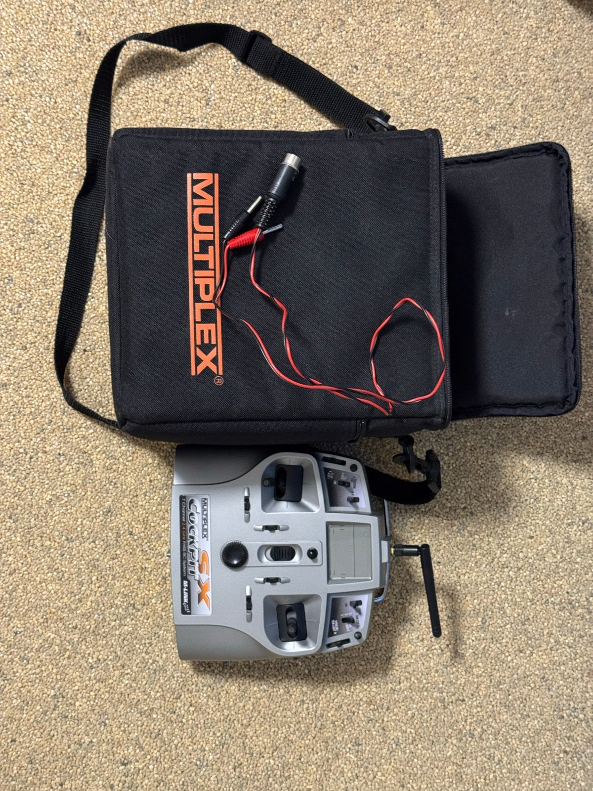 Multiplex RC zender Cockpit SX met tas, Ophalen, Gebruikt