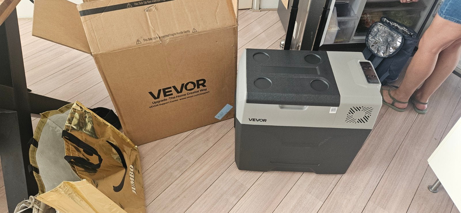 Vevor 55 liter compressor koelbox, Zonder vriesvak, Minder dan 85 cm, Nieuw, Ophalen of Verzenden