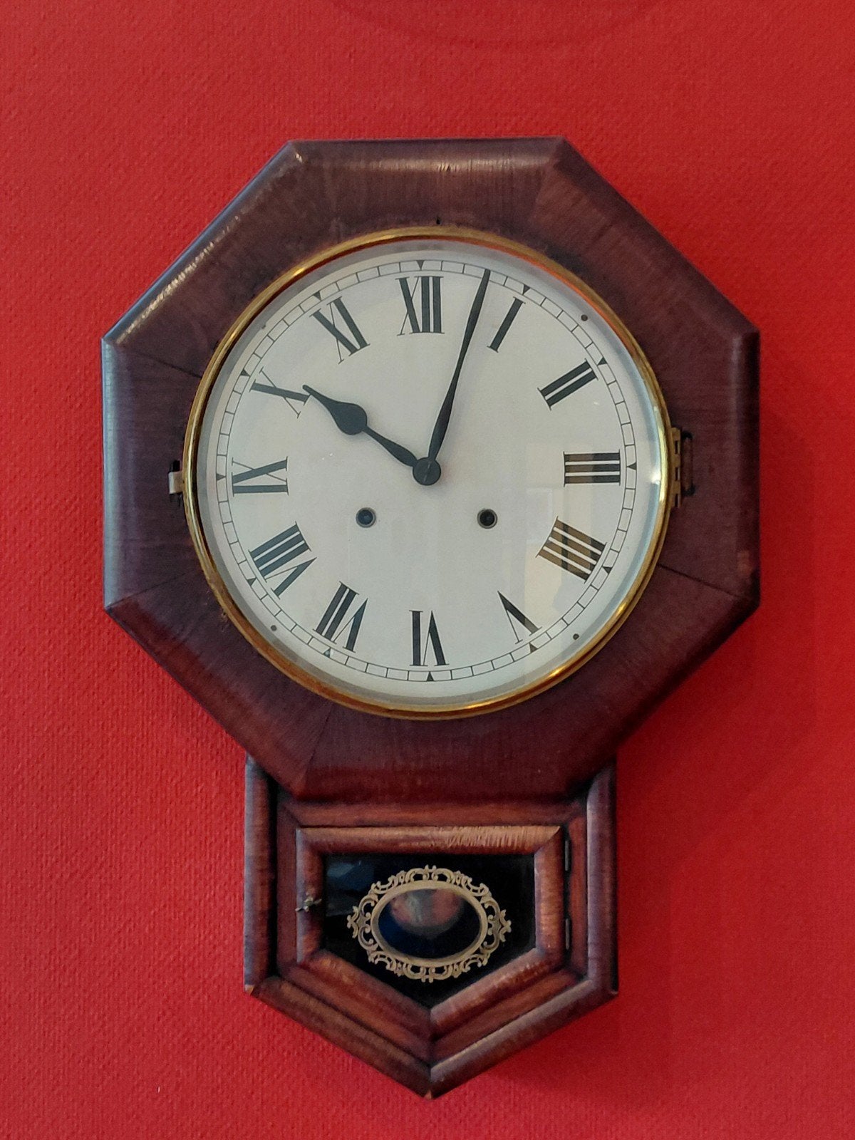 Antieke Engelse stationsklok, wandklok, pendule, Ophalen of Verzenden