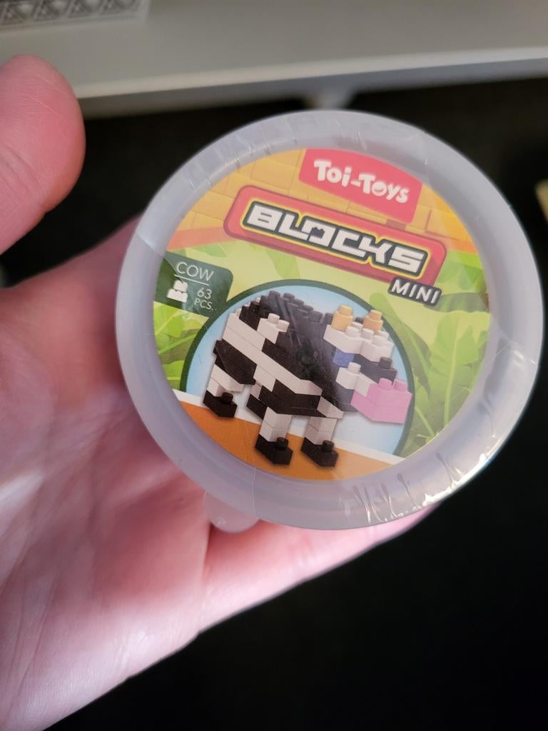 Nieuwe toi-toys mini blocks koe, Ophalen of Verzenden, Nieuw