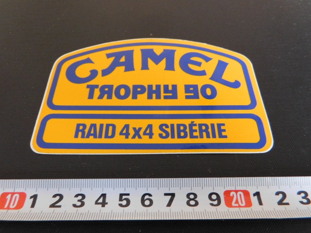 sticker CAMEL TROPHY 1990 raid 4x4 sibérie, Verzamelen, Ophalen, Zo goed als nieuw
