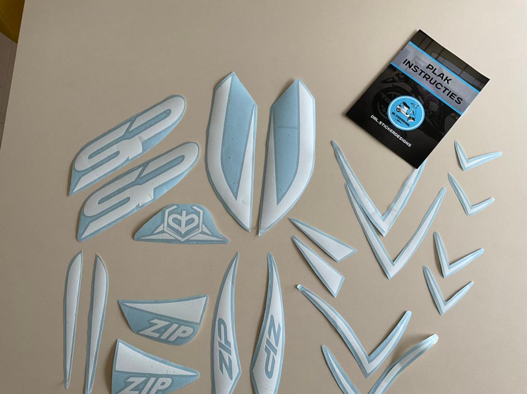 Stickerset Piaggio Zip SP in de kleur wit, Ophalen of Verzenden