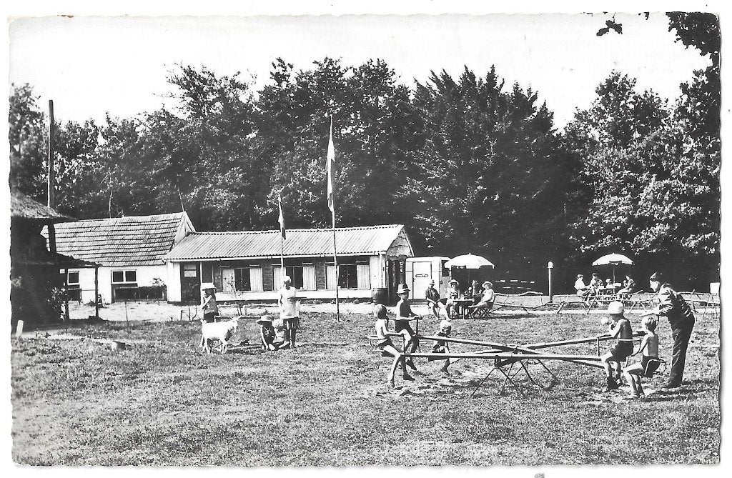 AK Dalfsen - Camping De Boskamp, Speelweide met kantine, Ophalen of Verzenden, 1940 tot 1960, Ongelopen, Overijssel