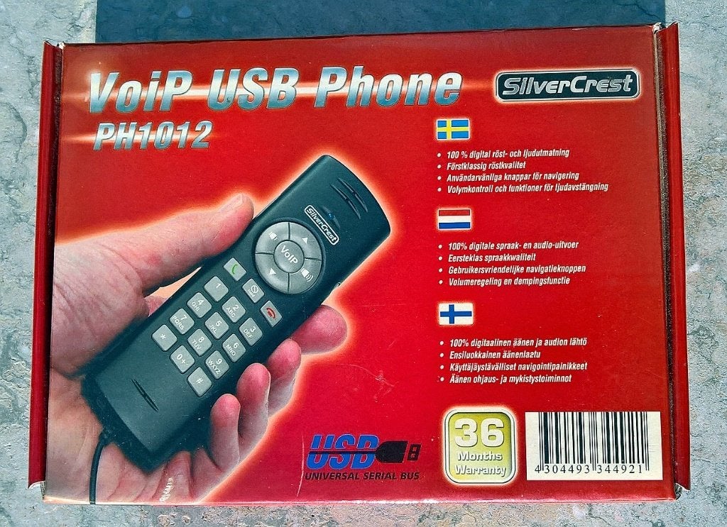 VoiP USB PC Laptop telefoon Silvercrest nieuw, Telecommunicatie, Ophalen of Verzenden, Nieuw, Telefoon
