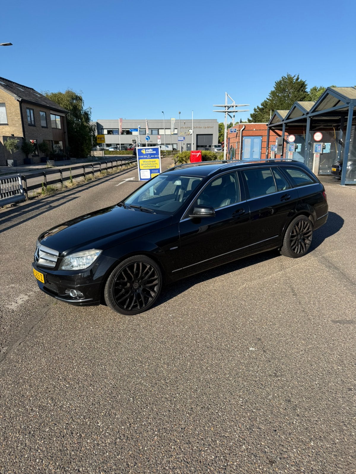 Mercedes-Benz C-Klasse 1.6 C180 Kompr. Estate AUT 2009 Zwart, Auto's, Mercedes-Benz, Open dak, Achterwielaandrijving, 1800 kg