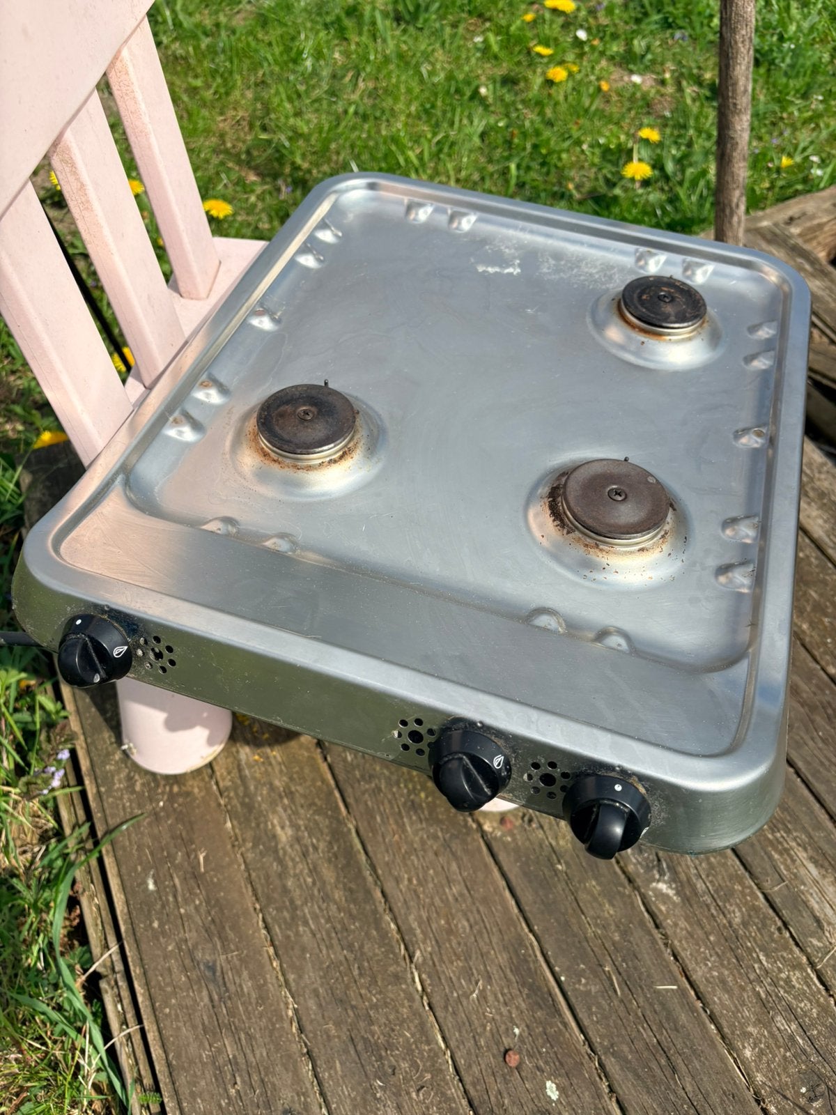 Driepits inbouw gasfornuis, Ophalen, Gebruikt