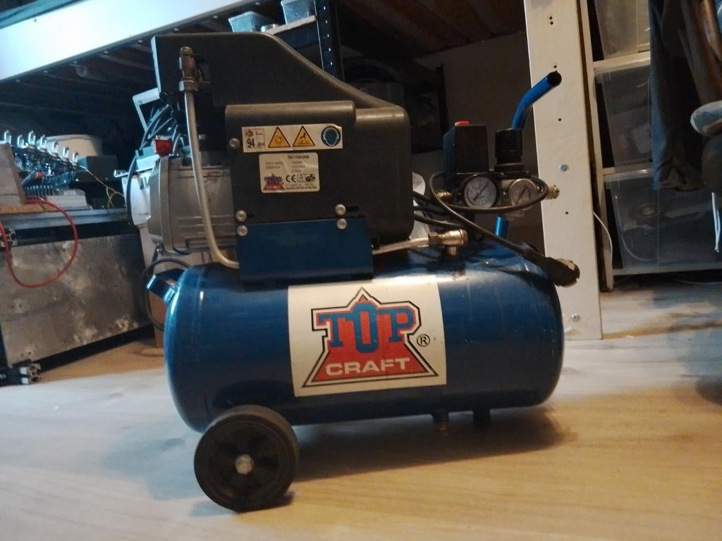 Top Craft compressor 210l/min 1500w, Minder dan 25 liter, Ophalen, Minder dan 200 liter/min