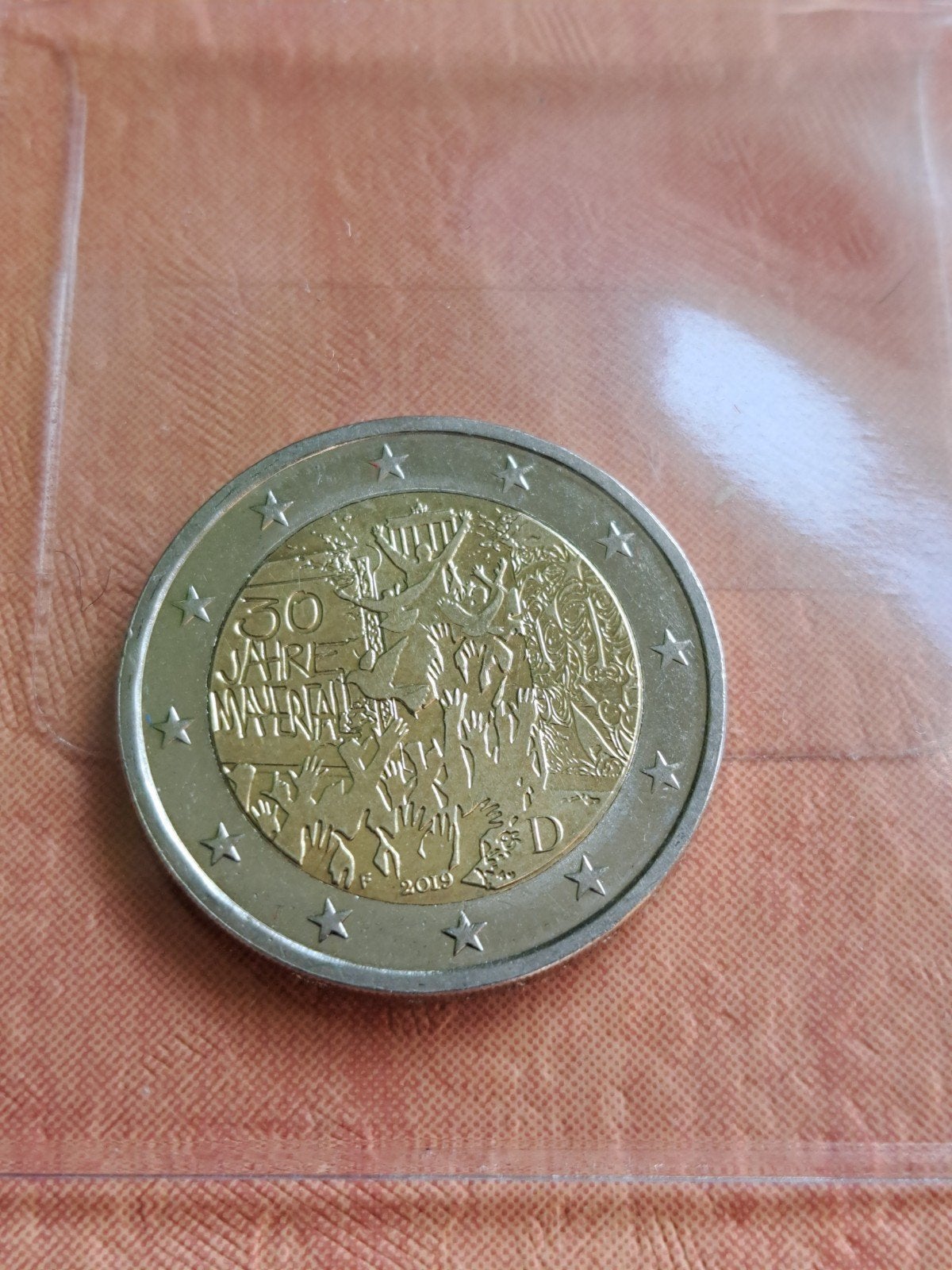 2 euro UNC Duitsland 2019 Val van de Berlijnse Muur (F), Ophalen of Verzenden, Duitsland, 2 euro