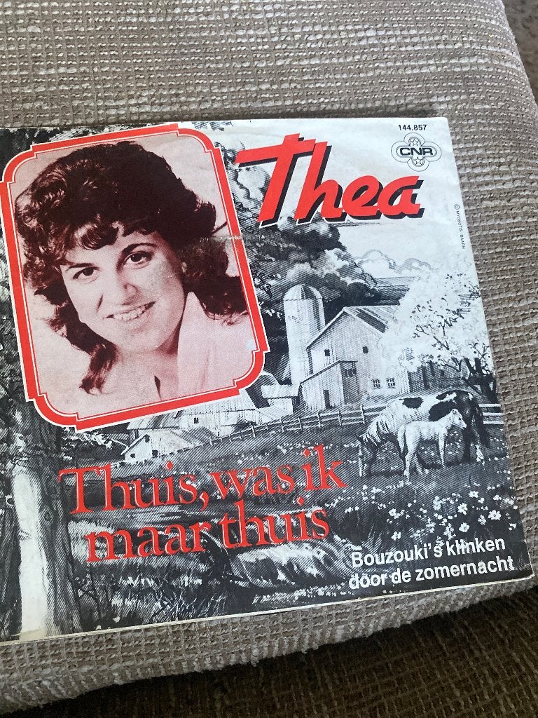 Thea - Thuis, was ik maar thuis (Vinyl Single), Cd's en Dvd's, Gebruikt, 7 inch, Ophalen of Verzenden, EP