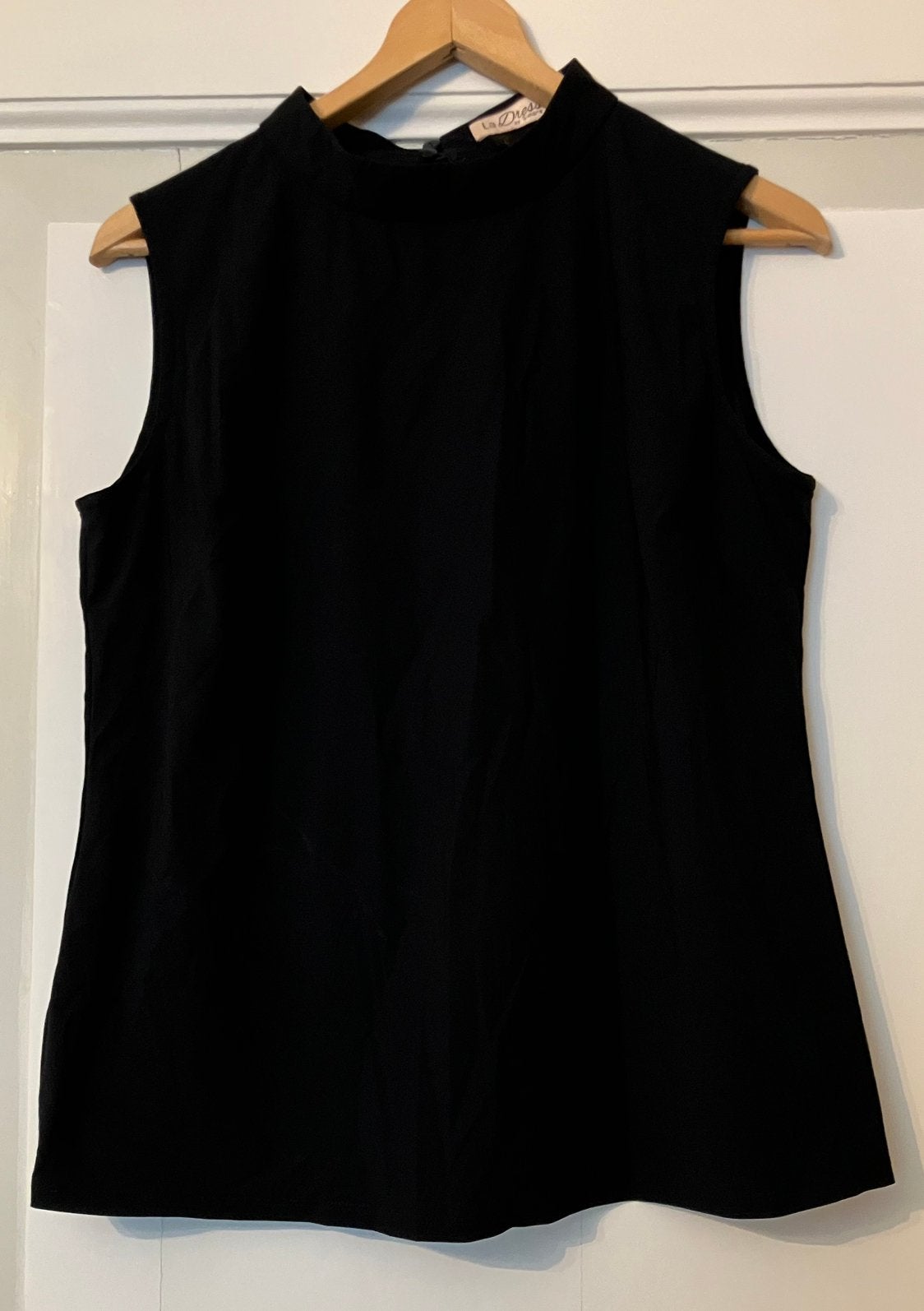 Ladress mouwloos blousje maat L, Zwart, Maat 42/44 (L), Ophalen of Verzenden, Zo goed als nieuw