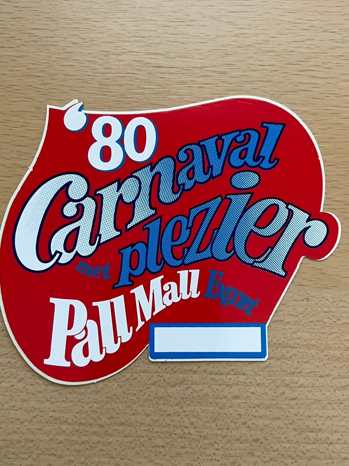 Rettro sticker Pall Mall 1980, Verzenden, Zo goed als nieuw