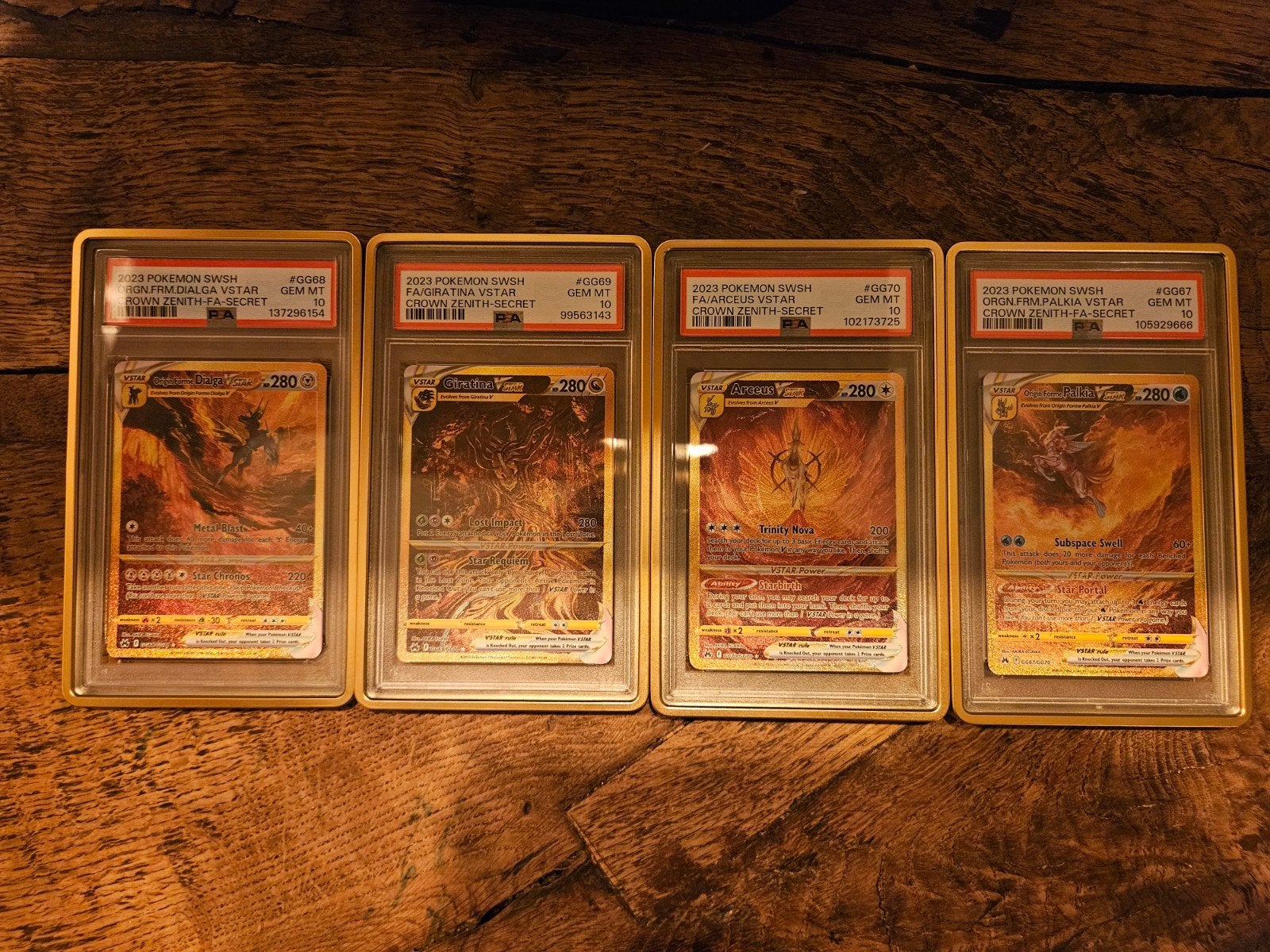 Crown Zenith Gold Vstar Set GG67-GG70 PSA 10, Ophalen of Verzenden, Zo goed als nieuw