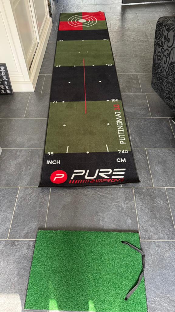 Pure2Improve Putting Mat 3.0 + standmat / golf oefenmat, Sport en Fitness, Golf, Ophalen, Zo goed als nieuw, Overige typen